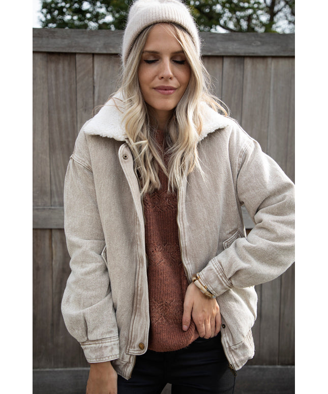 Teddy Jean Beige - Jacket