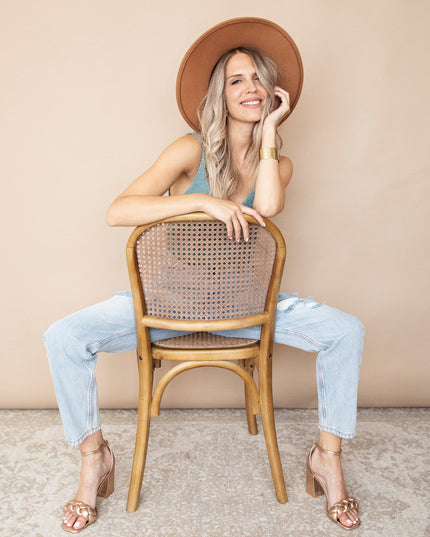 Ripped Detail Mom Light Blue - Jeans