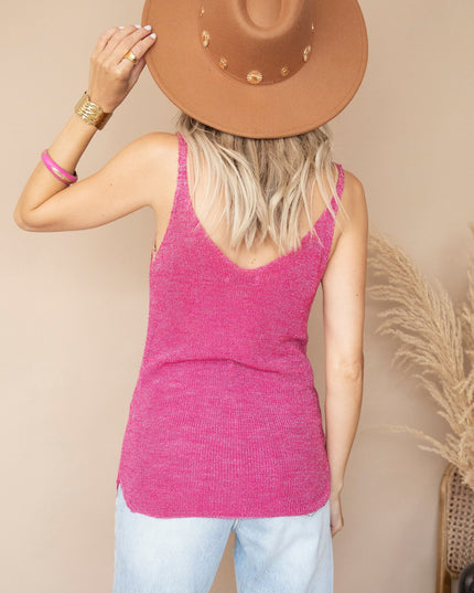 Glitter Knitter Fuchsia - Top