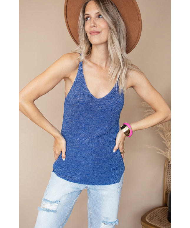 Glitter Knitter Dark Blue - Top