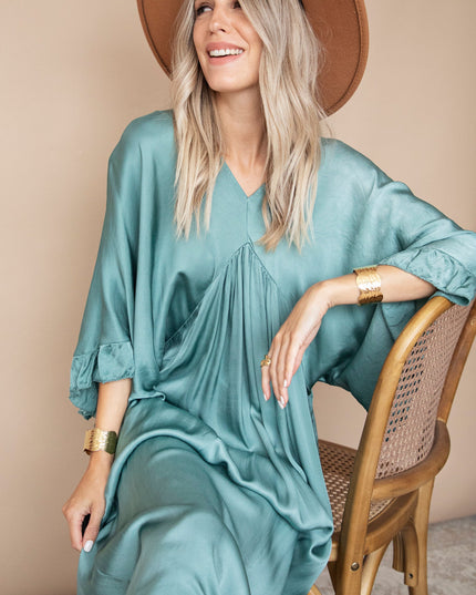 You Are Special Dark Mint - Maxi Jurk
