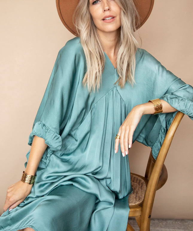 You Are Special Dark Mint - Maxi Jurk