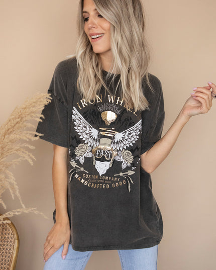Iron Wheels Dark Grey - T-Shirt