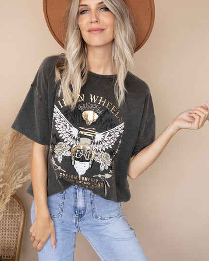 Iron Wheels Dark Grey - T-Shirt