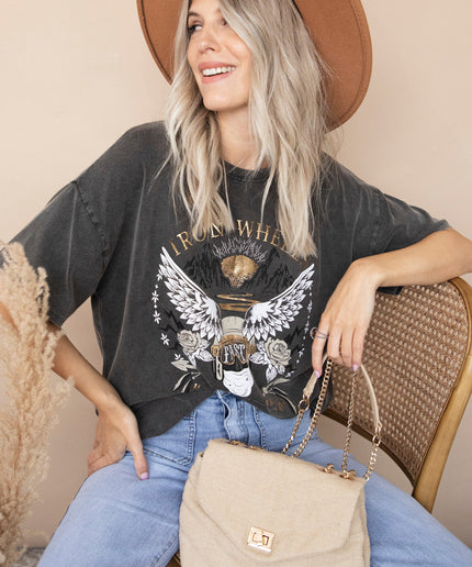Iron Wheels Dark Grey - T-Shirt