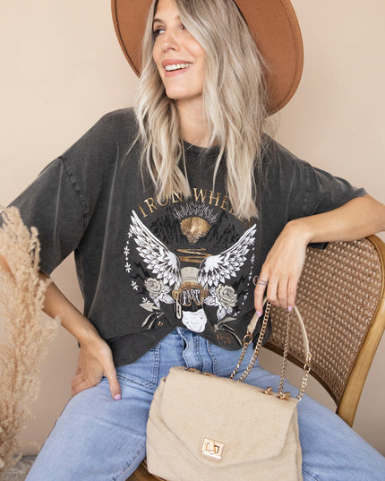 Iron Wheels Dark Grey - T-Shirt