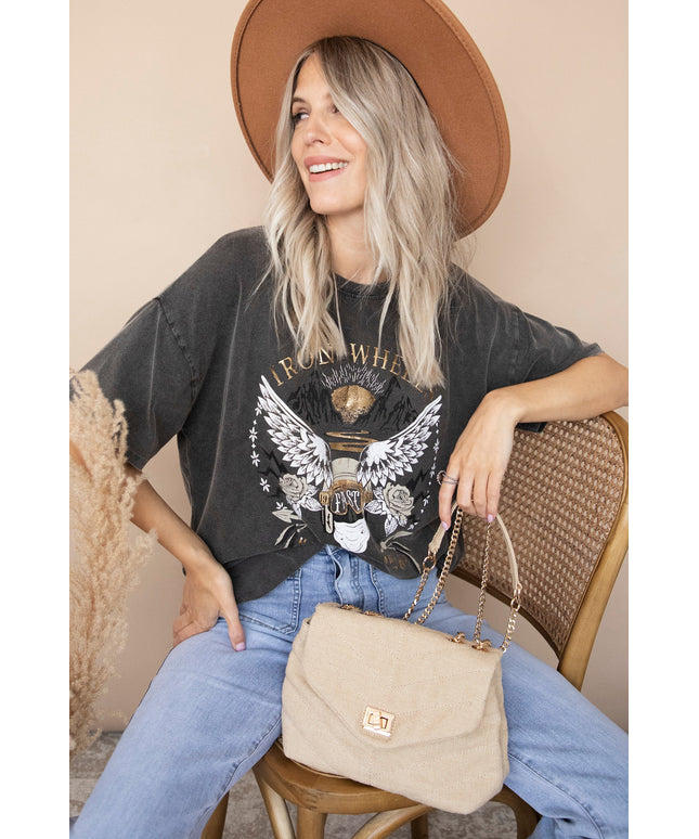Iron Wheels Dark Grey - T-Shirt