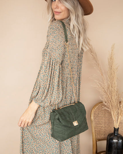 Joyce Camel/Petrol - Maxi Jurk