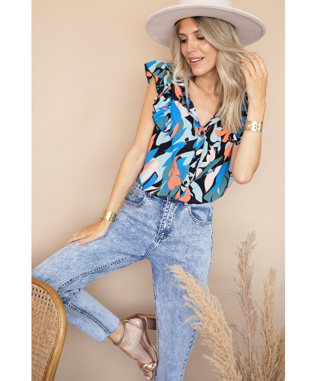 Phantasia Blue/Coral - Top