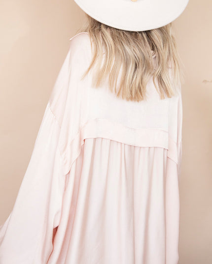 Silky Loose Creamy Pink - Jurk