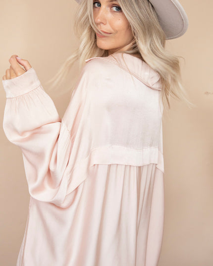 Silky Loose Creamy Pink - Jurk