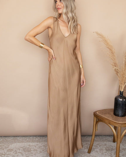 Silky Beauty Gold - Maxi Jurk