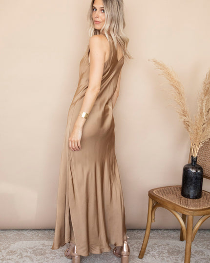 Silky Beauty Gold - Maxi Jurk