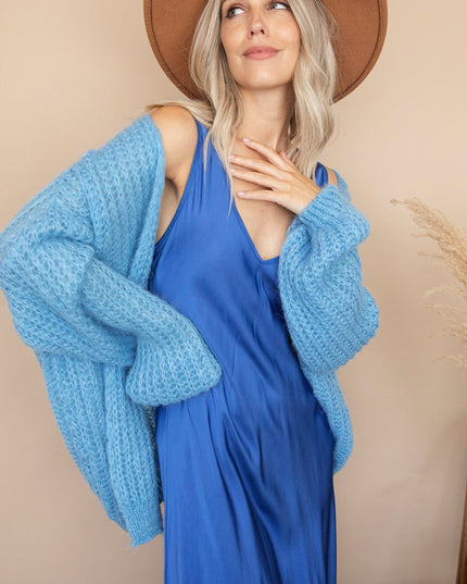 Silky Beauty Dark Blue - Maxi Jurk