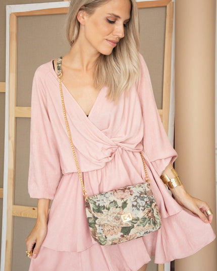 Carry Flowers Soft Pink/Beige - Handtas