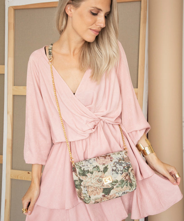 Carry Flowers Soft Pink/Beige - Handtas