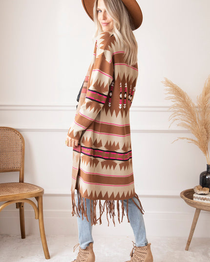 Aztec Dreams Brown/Fuchsia - Vest
