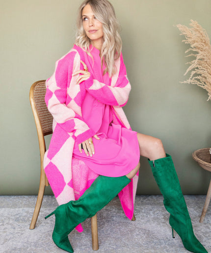 All Square Long Fuchsia - Vest