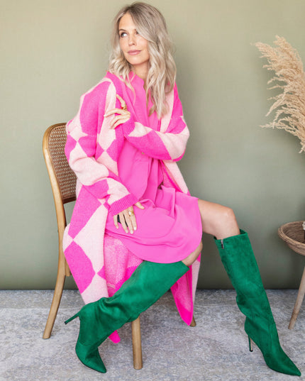All Square Long Fuchsia - Vest