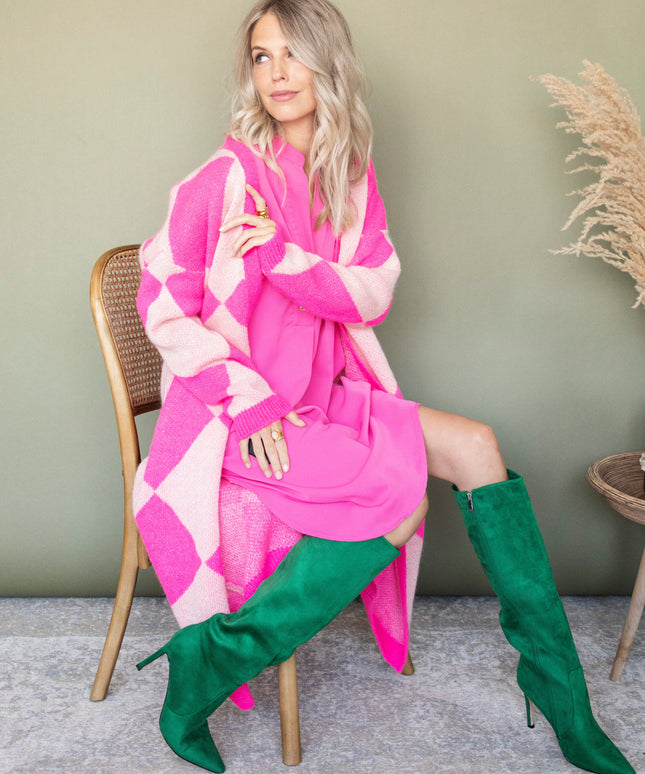 All Square Long Fuchsia - Vest