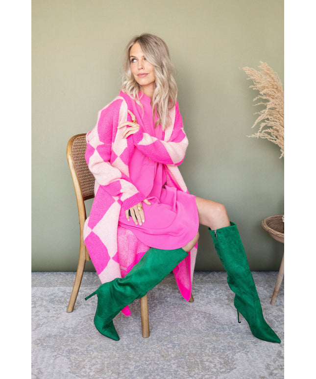 All Square Long Fuchsia - Vest