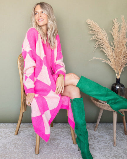 All Square Long Fuchsia - Vest