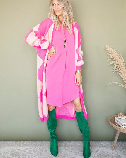 All Square Long Fuchsia - Vest