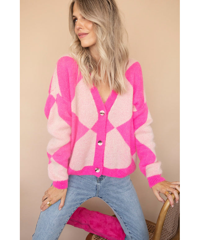All Square Fuchsia - Vest