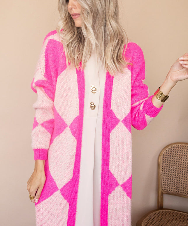 All Square Long Fuchsia - Vest