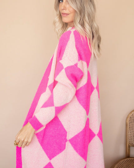 All Square Long Fuchsia - Vest