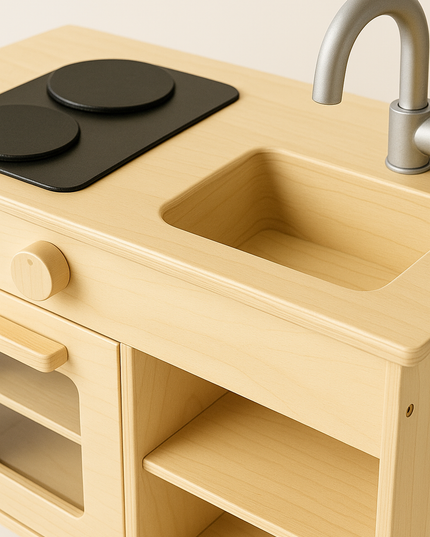 Mini Wooden Kitchen Station