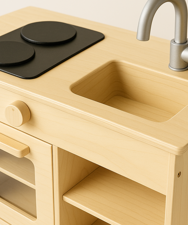 Mini Wooden Kitchen Station