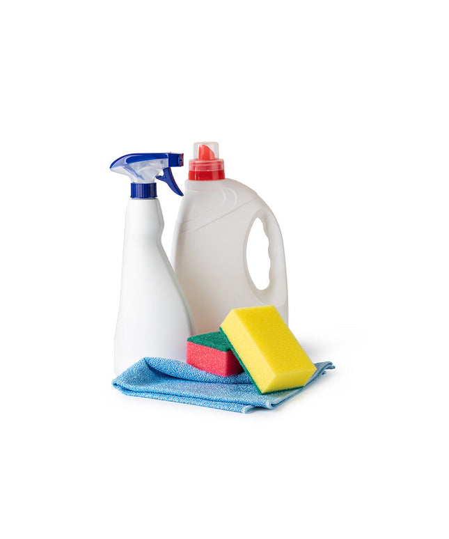 Small Bucket with cleaning bottles