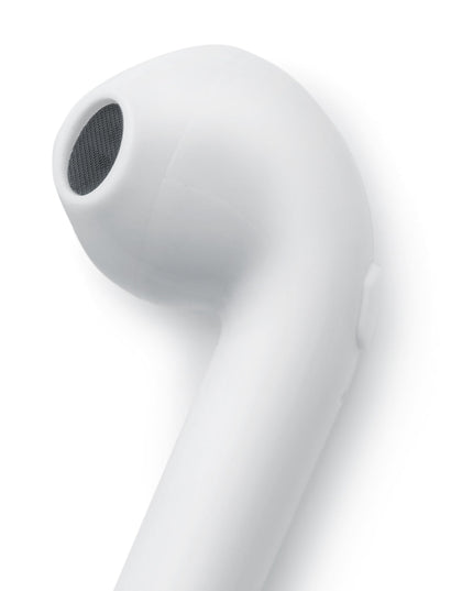 Wireless white earphones