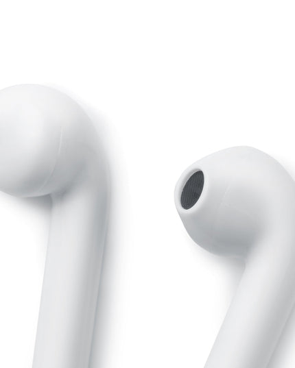 Wireless white earphones