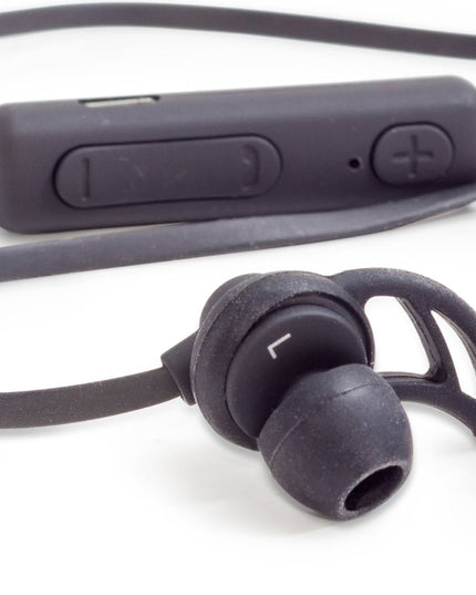 Black earphones with cord