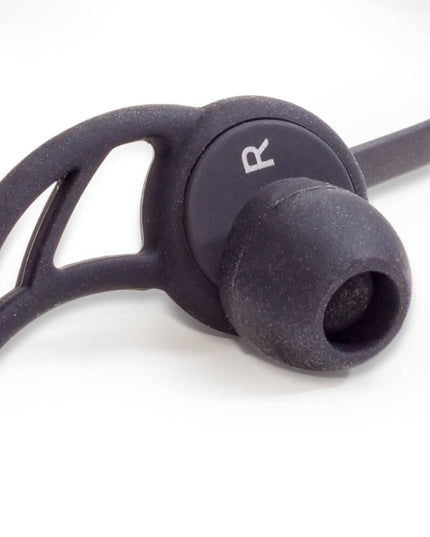 Black earphones with cord