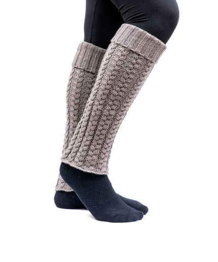 Knitted wool leg warmers