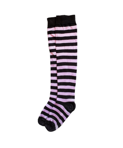 Pink striped socking