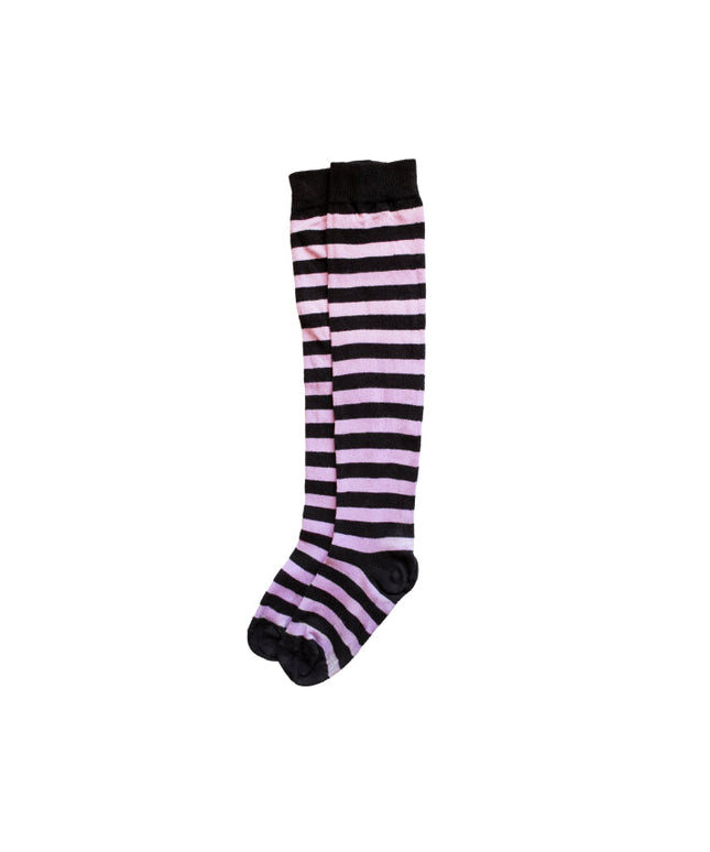 Pink striped socking