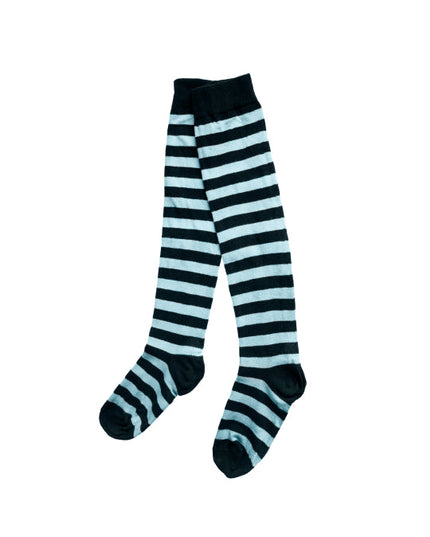 Blue striped socking