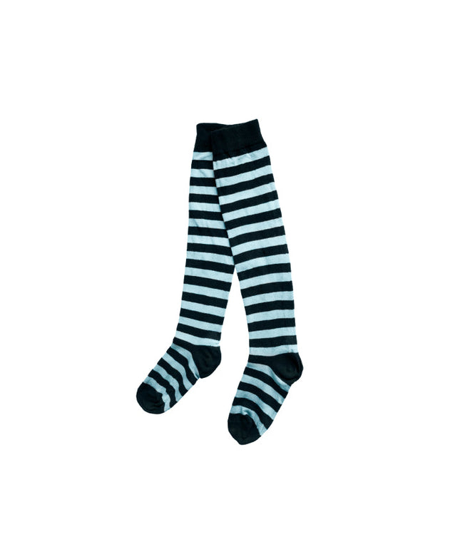 Blue striped socking