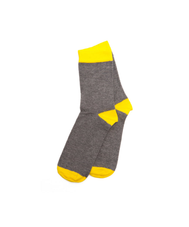 Yellow/grey unisex socks