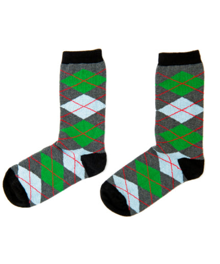 Green checkered socks