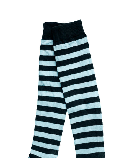 Blue striped socking