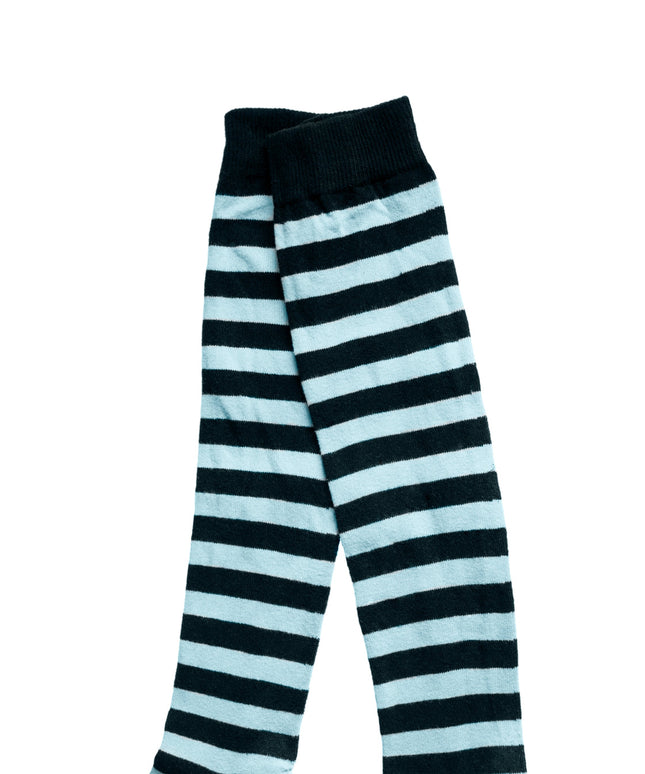 Blue striped socking