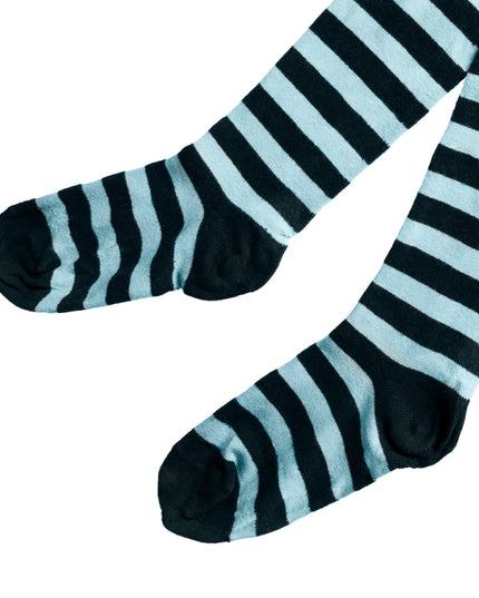 Blue striped socking