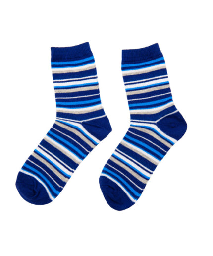 Blue striped socks