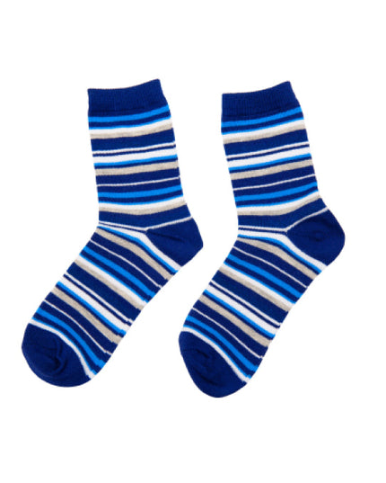 Blue striped socks