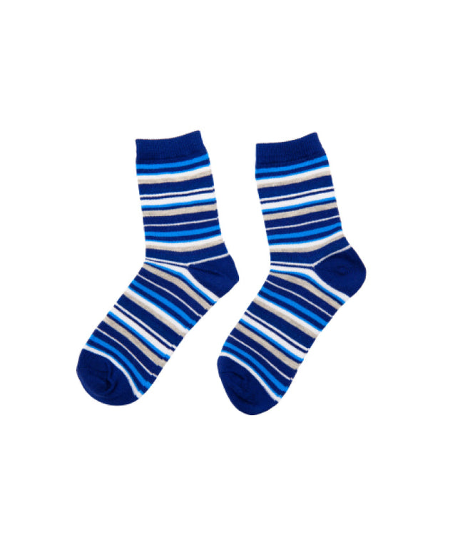 Blue striped socks